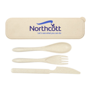 Delish Eco Cutlery Set with 1 colour print